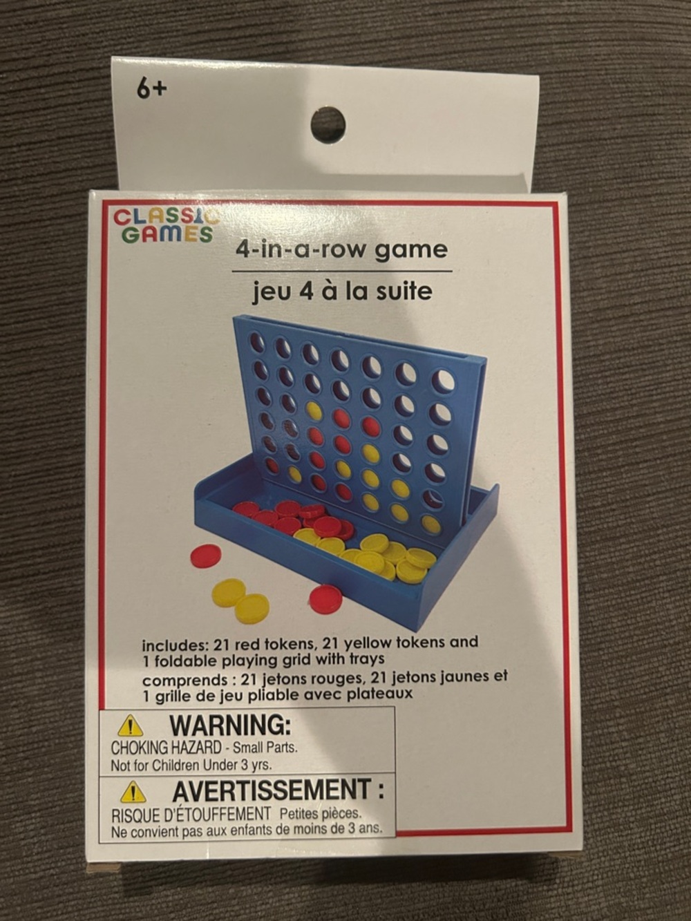 4-in-A-Row Travel Game NWT